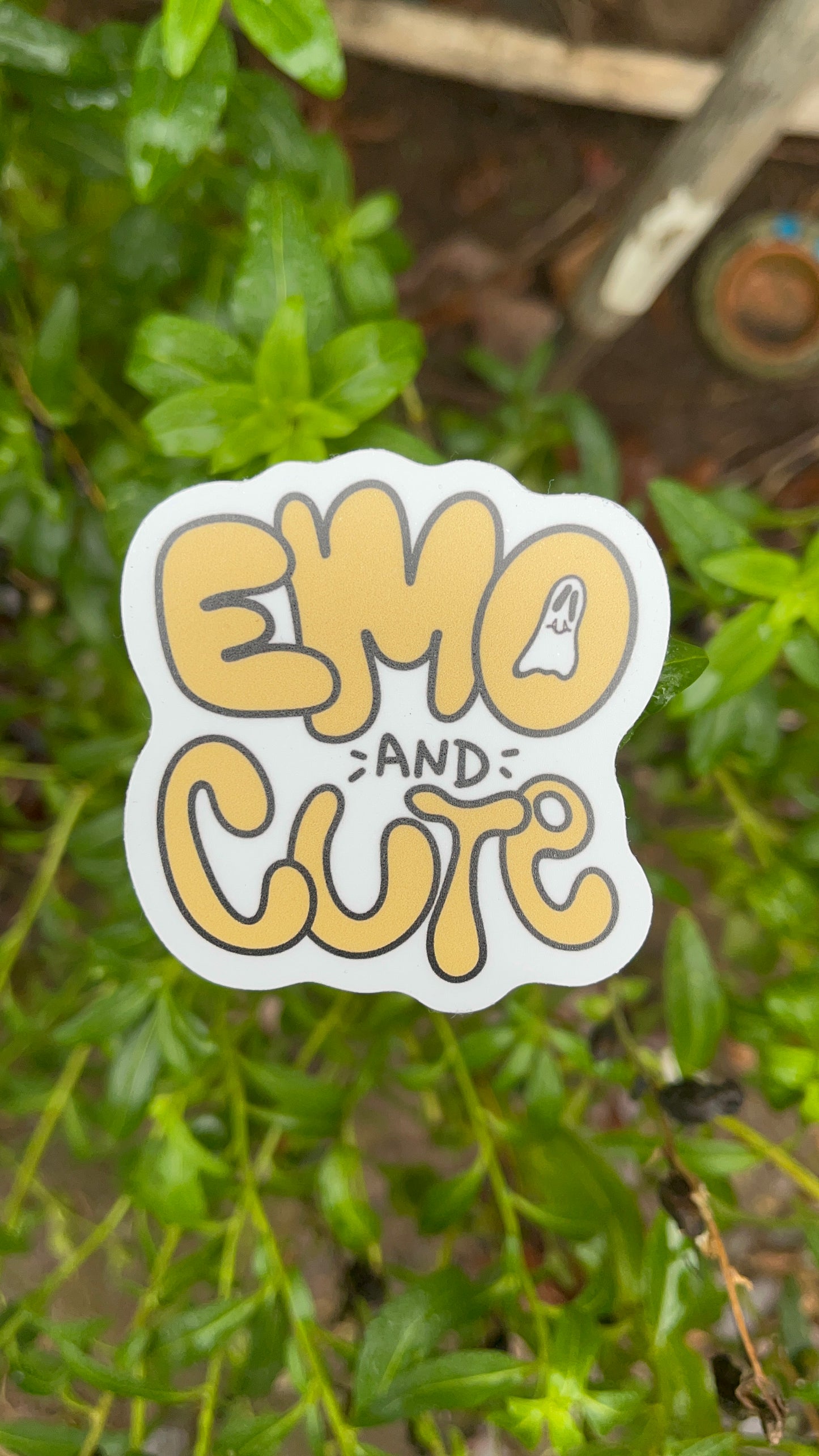 Emo & Cute Ghost Sticker