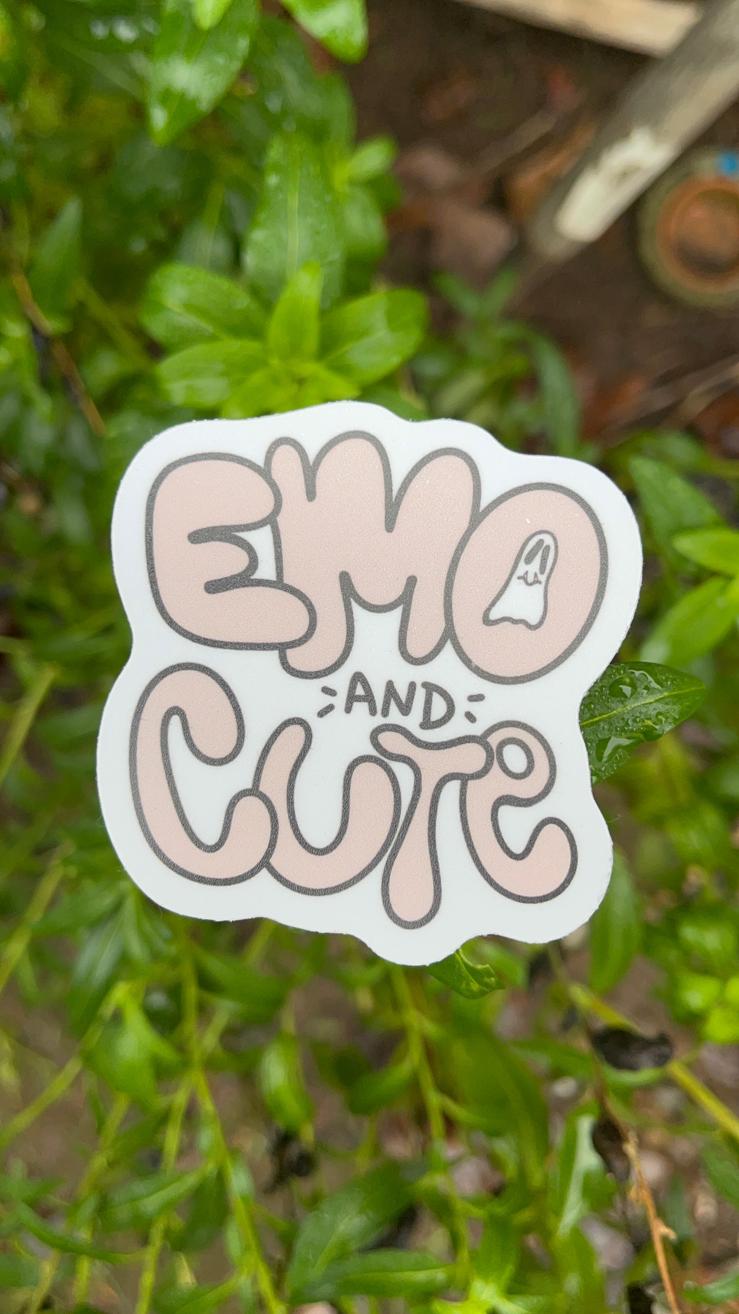 Emo & Cute Ghost Sticker