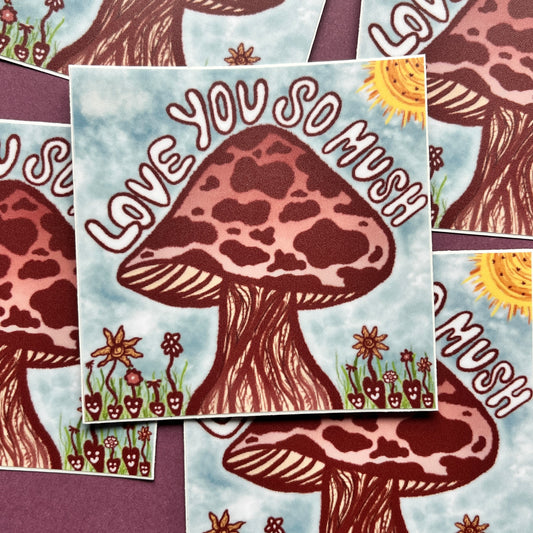 Mushroom love 3” sticker